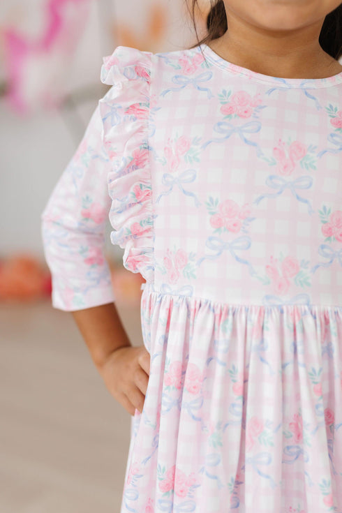 ribbons-roses-3-4-sleeve-ruffle-twirl-dress Mila &  Rose - Sophia's Style--12-24M--2